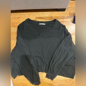 Free People Oversized Grey Long Sleeve